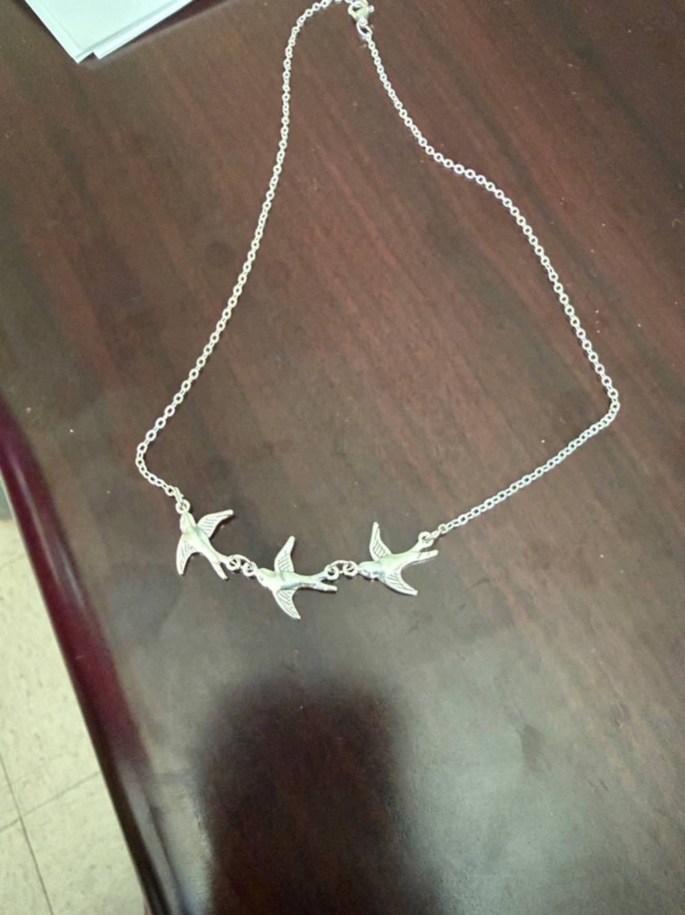 “3 Little Birds" Sparrow Gold Dainty Pretty Bohemian Hippie Peace Gift Necklace